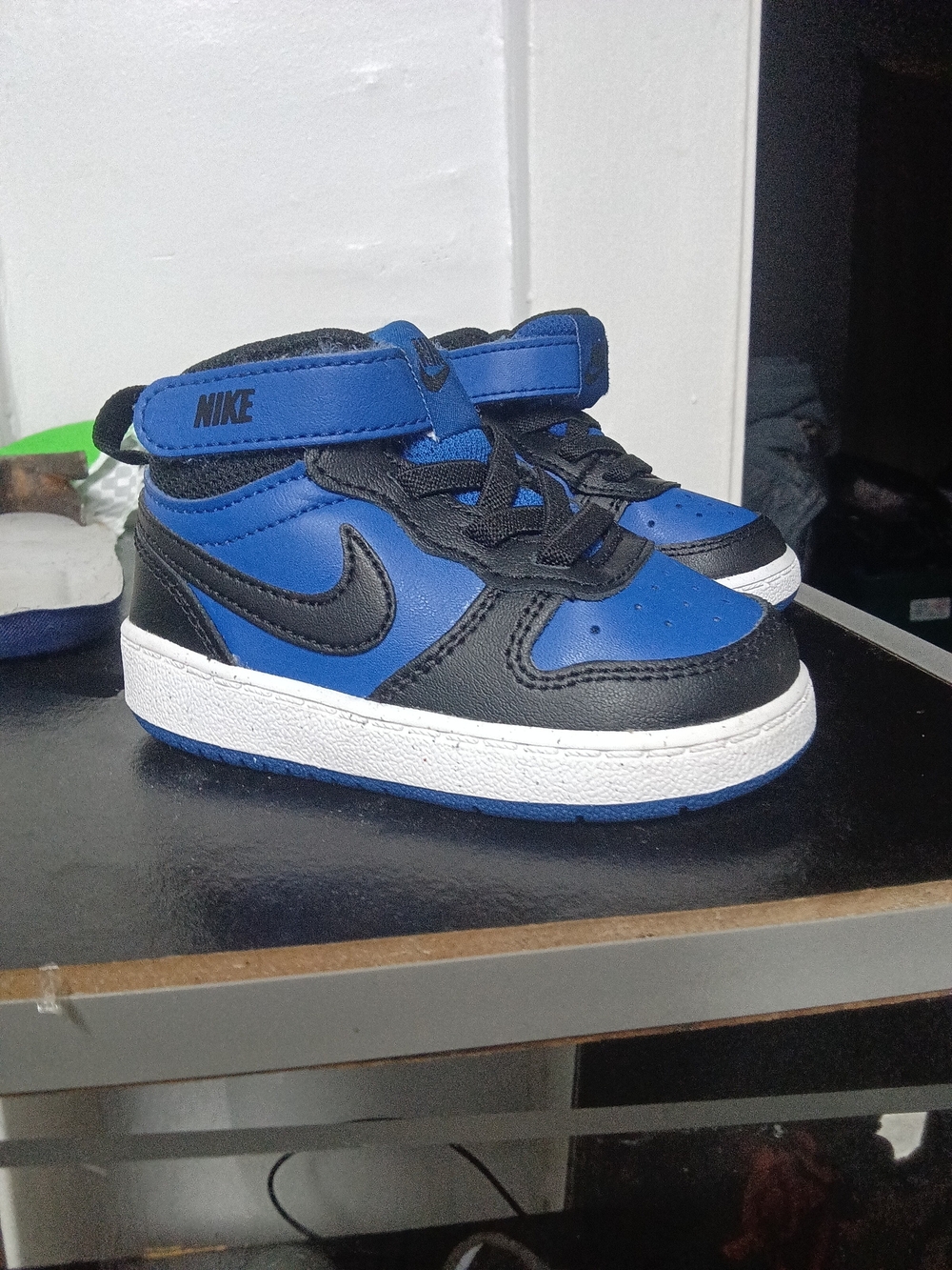 Nike Kids Royal Blue and Black High-Top Sneakers